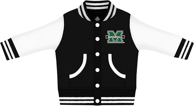 Creative Knitwear College Baby Varsity Jacket Lightweight - Team Logo, Multiple Colors, Unisex, (0 Months - 4T)