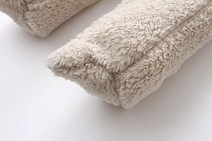 Baby Furry Jumpsuit Infant Bear Onesies Zipper Long Sleeve One-Piece Romper Hoodie Baby Outwear Snowsuit