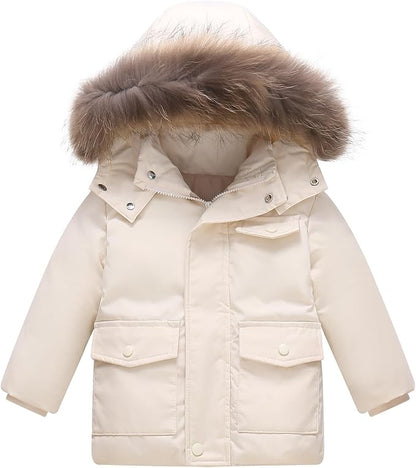 Toddler Winter Coat Baby Puffer Jacket Girl Hoodie Boy Snow Outerwear Clothes 5T
