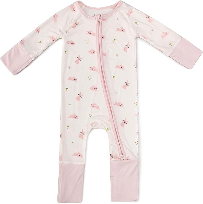 Bamboo Little Ultra-Soft Convertible Baby Romper - Gender Neutral Infant Clothes with 2-Way Zipper, Footless Sleepwear
