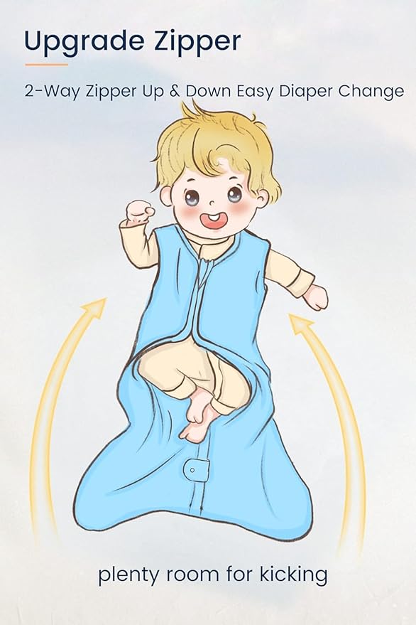 TotAha Toddler Sleep Sack 1.0 TOG for 2T-3T-4T, Premium Soft Wearable Blanket Baby Sleeping Bag with 2-way Safe Zipper for Girl Boy