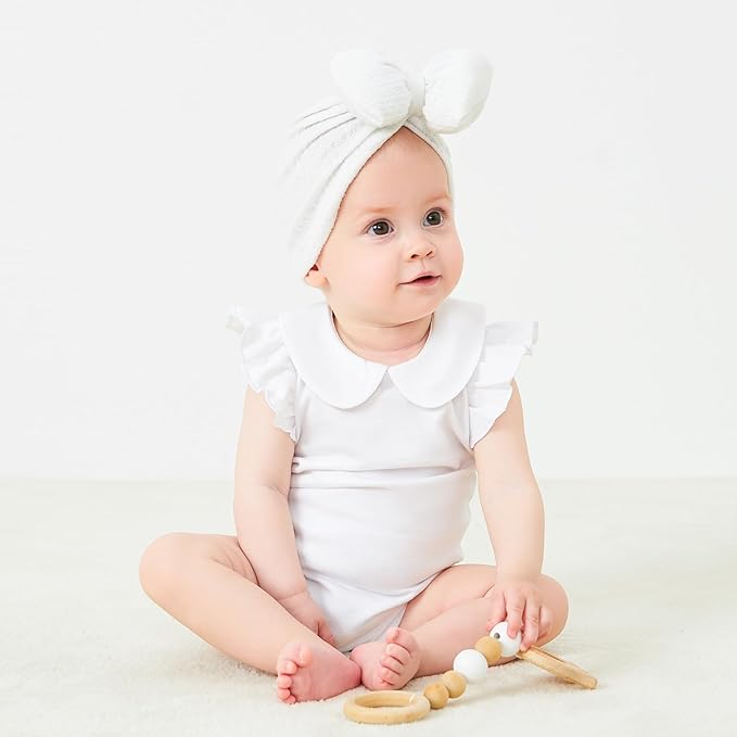 pureborn Baby Romper Bodysuits 2-Pack Unisex Soft Cotton One-Piece Outfit for Infant Boys Girls 0-24 Months