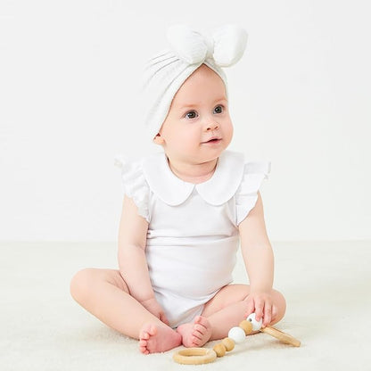 pureborn Baby Romper Bodysuits 2-Pack Unisex Soft Cotton One-Piece Outfit for Infant Boys Girls 0-24 Months