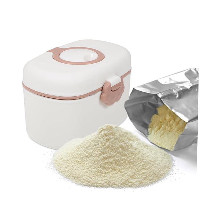 Vaguelly Portable Powder Container Cartoon Formula Dispenser for Travel Leak Sealed Jar Scoop for Food Storage Compact for Outdoor Small Design