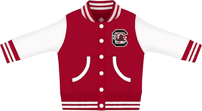 Creative Knitwear College Baby Varsity Jacket Lightweight - Team Logo, Multiple Colors, Unisex, (0 Months - 4T)
