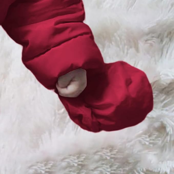 Baby Snowsuit Newborn Winter Heavyweight Water-Resistant Thickened Warm Ski Jacket Cozy Outdoor Hooded One Piece Suit