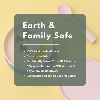 Miniware Silicone Baby Spoon for Training - BPA Free Baby Utensils - Baby Spoons Self Feeding 6 Months | 100% Food Grade Silicone - Modern & Dishwasher Safe Toddler Spoons (Cotton Candy and Toffee)