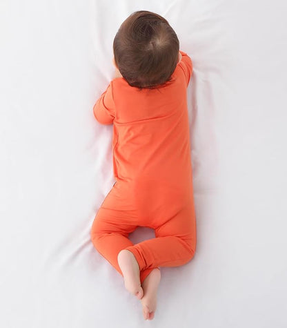 Baby Boys Girls Romper-Viscose Made from Bamboo, Long Sleeve Jumpsuits Soft Footless Rompers, Unisex