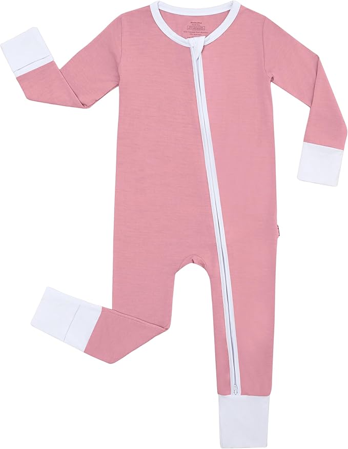 Baby Zippered Rompers Newborn Pajamas Sleepers Long Sleeve Jumpsuits Infant Zipper Romper-Viscose from Bamboo