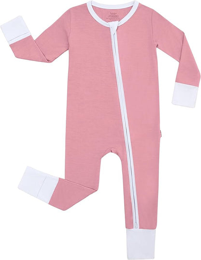 Baby Zippered Rompers Newborn Pajamas Sleepers Long Sleeve Jumpsuits Infant Zipper Romper-Viscose from Bamboo
