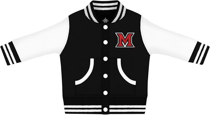 Creative Knitwear College Baby Varsity Jacket Lightweight - Team Logo, Multiple Colors, Unisex, (0 Months - 4T)
