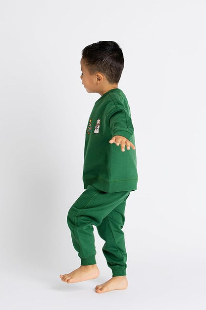 monica + andy Sporty Sweatsuit, 100% Organic Cotton Clothes for Boys & Girls, Outfit Sizes For Kids, Toddler & Infant