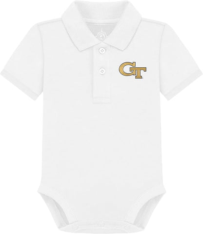 Creative Knitwear College Baby Polo Bodysuit Solid - Team Logo, Multiple Colors, for Boys & Girls (0-12 Months)
