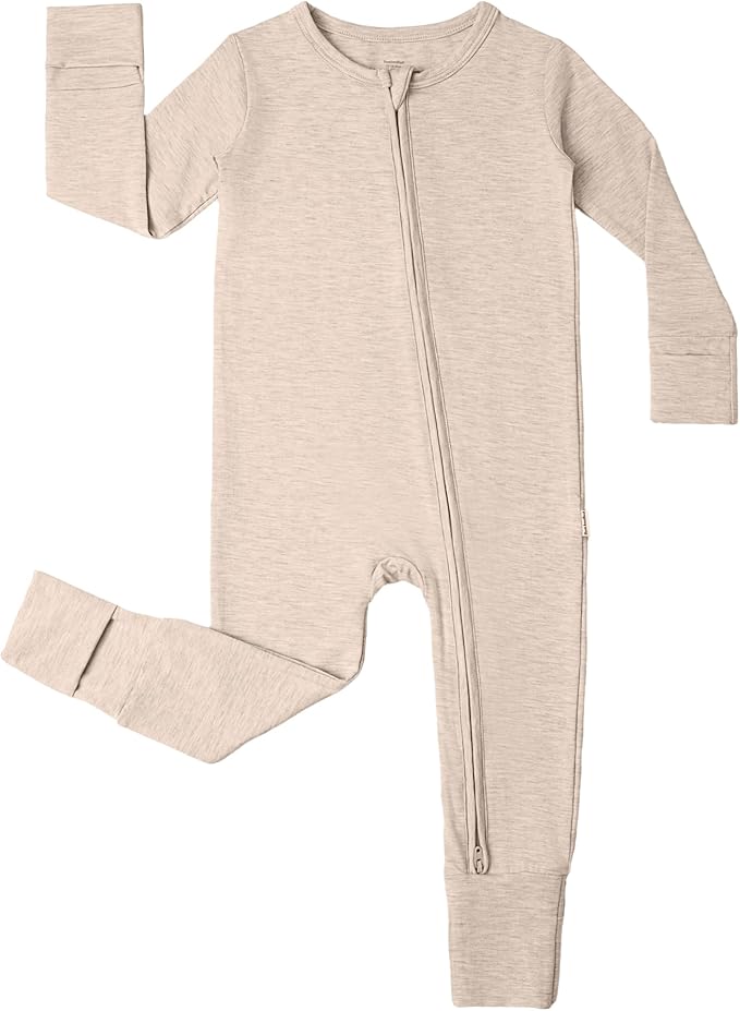 Baby Zippered Rompers Newborn Pajamas Sleepers Long Sleeve Jumpsuits Infant Zipper Romper-Viscose from Bamboo