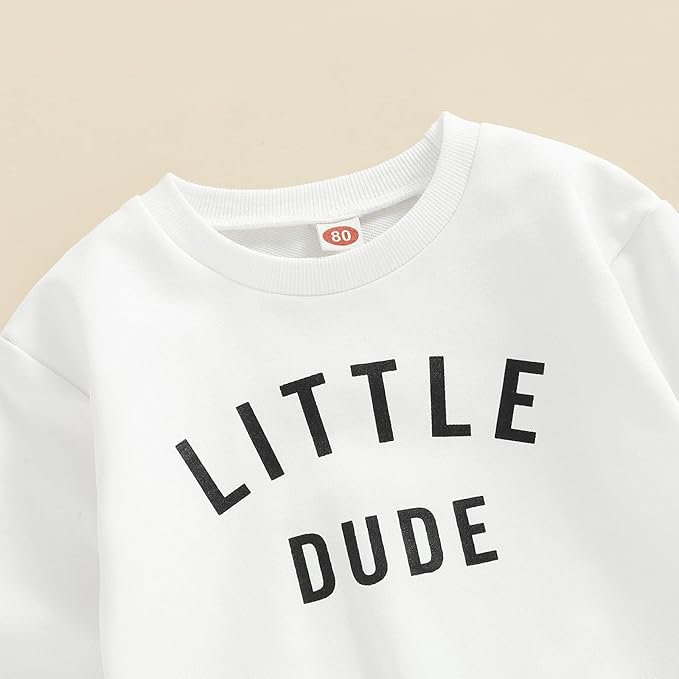 Murnouche Toddler Baby Boy Fall Winter Outfits Letter Crewneck Sweatshirt Casual Pants 2Pcs Clothes Set