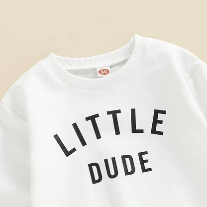 Murnouche Toddler Baby Boy Fall Winter Outfits Letter Crewneck Sweatshirt Casual Pants 2Pcs Clothes Set