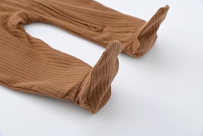 ACESTAR Baby Footies Pajamas, 2-Way Zipper Baby Sleepers with Mitten Cuffs - Long Sleeve Baby Zip Up Onesie for 0-12 Months