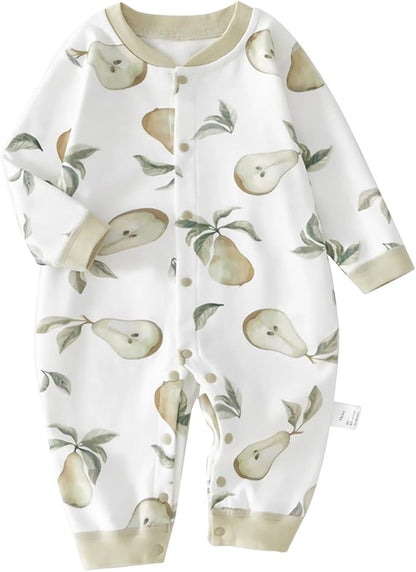 100% Organic Cotton Soft 3-24 Months 2-Piece Unisex Footless Newborn Baby Sleepers Pajamas Romper Boys Girls