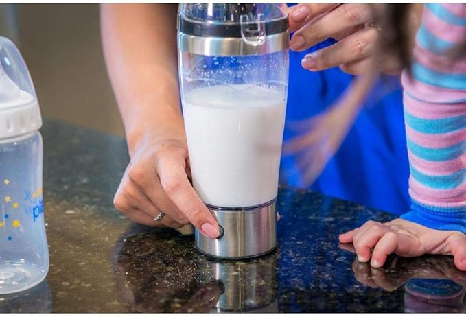 Primo Passi Portable Formula Mixer – Handheld Baby Milk Mixer for Smooth Formula Preparation – Easy to Clean, Battery Operated, Ideal for Travel & On-the-Go Use