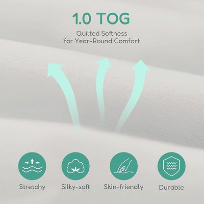 Baby Sleep Sack, 1.0 TOG Cozy Wearable Blanket, Soft Sleeping Bag with Zipper, Toddler Sleep Sack 0-3-6-12-24-3T