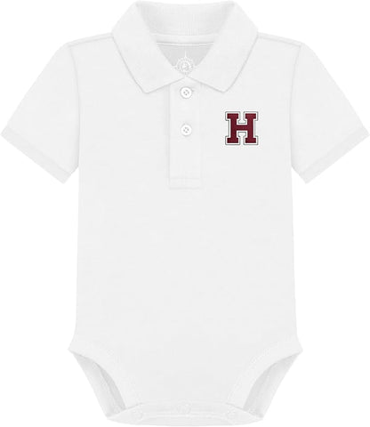 Creative Knitwear College Baby Polo Bodysuit Solid - Team Logo, Multiple Colors, for Boys & Girls (0-12 Months)