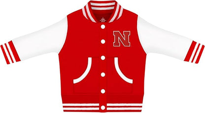 Creative Knitwear College Baby Varsity Jacket Lightweight - Team Logo, Multiple Colors, Unisex, (0 Months - 4T)