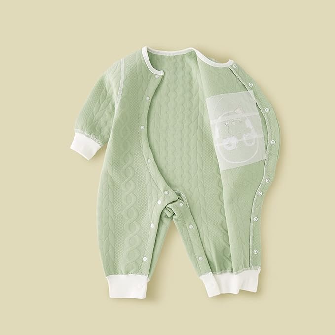 Newborn Baby Boy Girl Organic Cotton Bodysuit Long Sleeve Jumpsuit 3-Pack Outfits Clothes,0-24Months