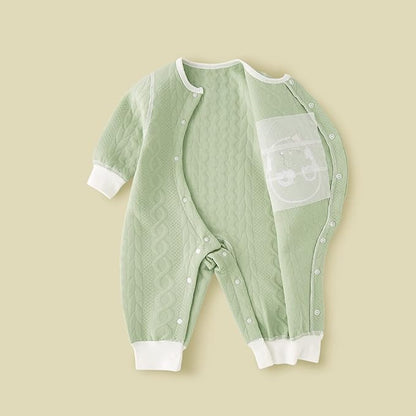 Newborn Baby Boy Girl Organic Cotton Bodysuit Long Sleeve Jumpsuit 3-Pack Outfits Clothes,0-24Months