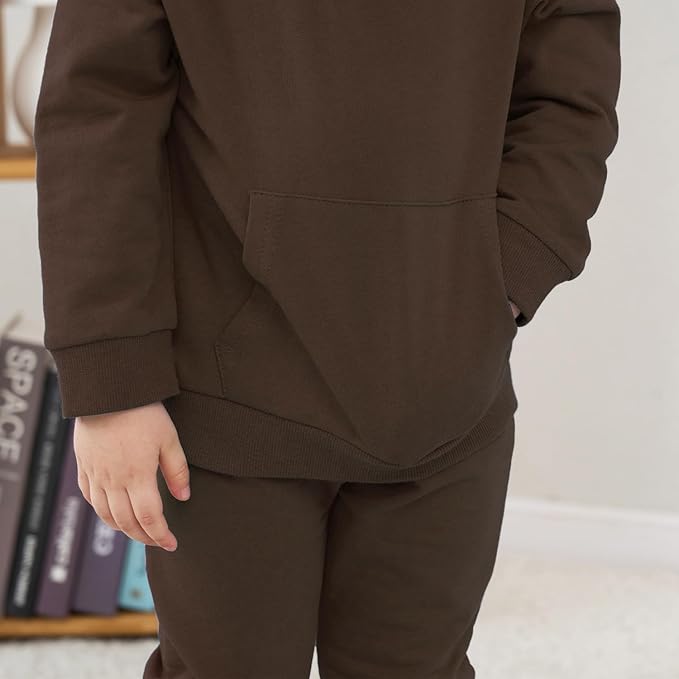 Fullfamous Baby and Toddler Boys 100% Cotton 2 Piece Long Sleeve Sweatshirt and Sweatpant Jogger Pants Set Newborn-4T