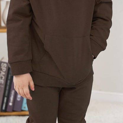 Fullfamous Baby and Toddler Boys 100% Cotton 2 Piece Long Sleeve Sweatshirt and Sweatpant Jogger Pants Set Newborn-4T