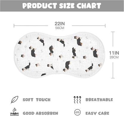 vvfelixl Burp Cloths Rough Collie Dog for Baby Boy Girls Baby Washcloths Burp Rags 1 Pack