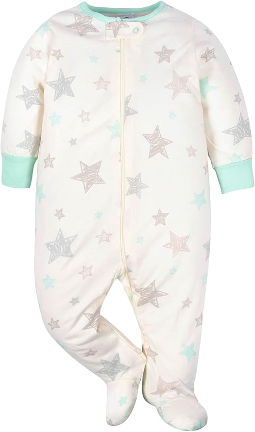 Gerber unisex-baby 4 Pack Sleep 'N Play Footie