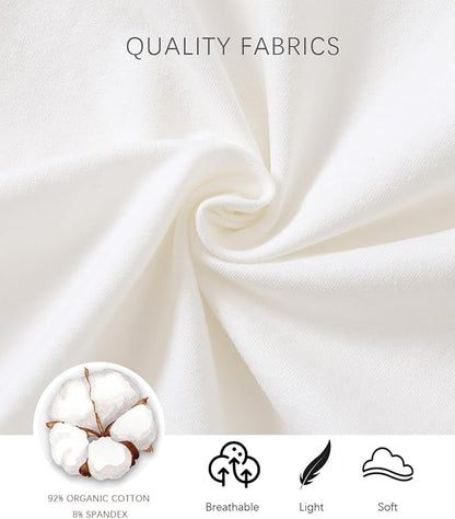 Jimonda Baby Boy Girl Bubble Romper Solid Color Bodysuit Short Sleeve Organic Cotton T-Shirt