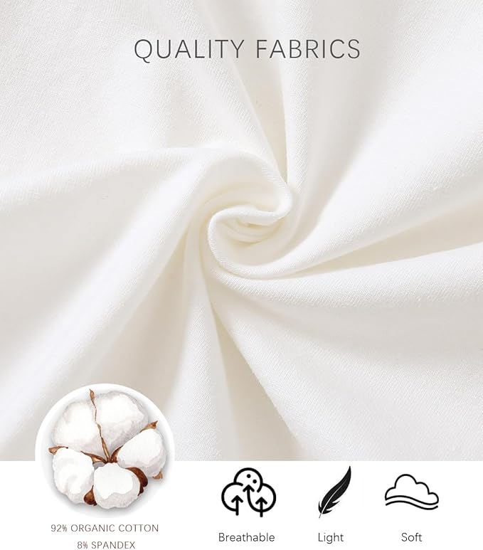 Jimonda Baby Boy Girl Bubble Romper Solid Color Bodysuit Short Sleeve Organic Cotton T-Shirt