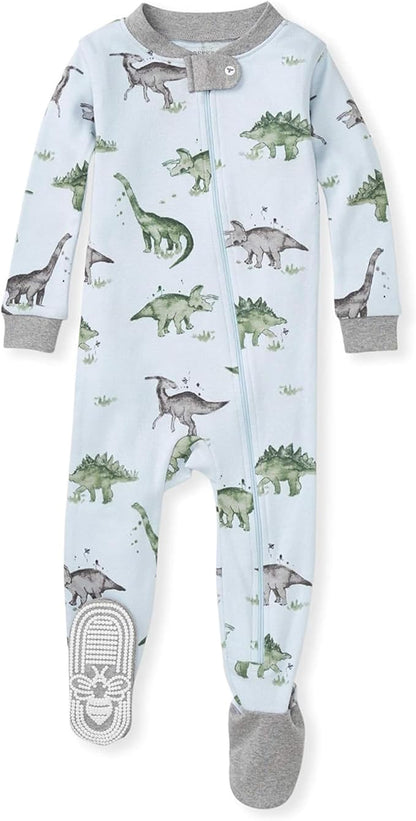 Burt's Bees Baby baby-boys Sleeper Pjs, 100% Organic Cotton, One-piece Footie, Zip Up Jumpsuit, Snug Fit Pajamas
