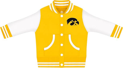 Creative Knitwear College Baby Varsity Jacket Lightweight - Team Logo, Multiple Colors, Unisex, (0 Months - 4T)