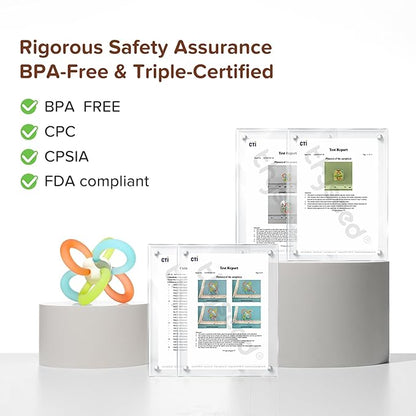 Thyseed Mini Teether Toy | Silicone Soothing Baby Teether Toys for Infants（1 Pack）