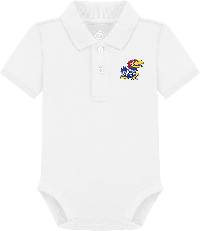 Creative Knitwear College Baby Polo Bodysuit Solid - Team Logo, Multiple Colors, for Boys & Girls (0-12 Months)