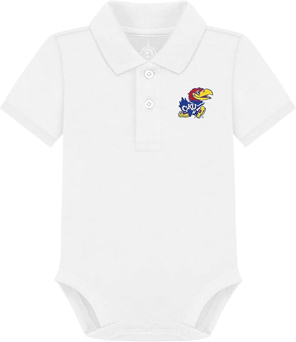 Creative Knitwear College Baby Polo Bodysuit Solid - Team Logo, Multiple Colors, for Boys & Girls (0-12 Months)