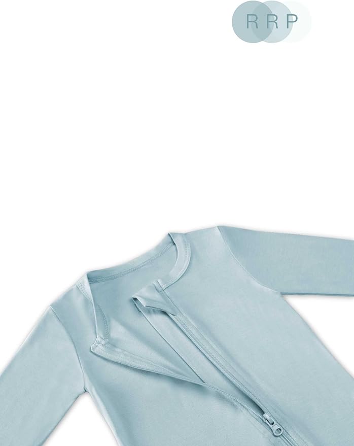 RRP Unisex Baby Footies Pajamas,Rayon Derived From Bamboo,Buttery Soft Sleep 'N Play PJs,2-Way Zipper Closure,0-18 Months