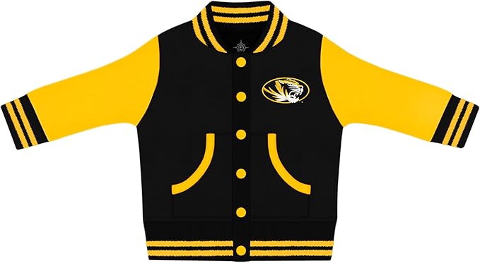 Creative Knitwear College Baby Varsity Jacket Lightweight - Team Logo, Multiple Colors, Unisex, (0 Months - 4T)
