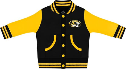 Creative Knitwear College Baby Varsity Jacket Lightweight - Team Logo, Multiple Colors, Unisex, (0 Months - 4T)