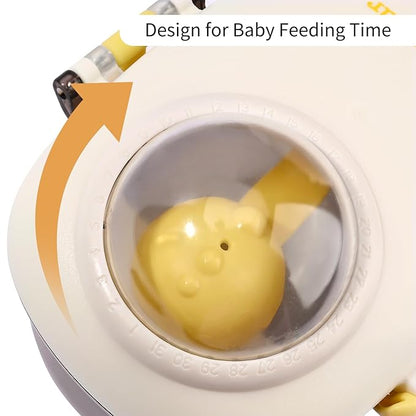 Bebamour Baby Formula Dispenser Container Portable Formula Dispenser Container with Scoop, Carry Handle and Date Maker for Travel Outdoor for Baby Infant,500ML (Coffee)