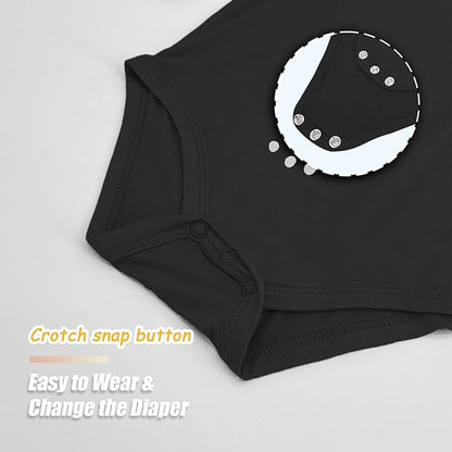 Jimonda Baby Bodysuits Rayon from Bamboo Short Sleeve Baby Boys Girls Rompers Soft Outfits Newborn Clothes