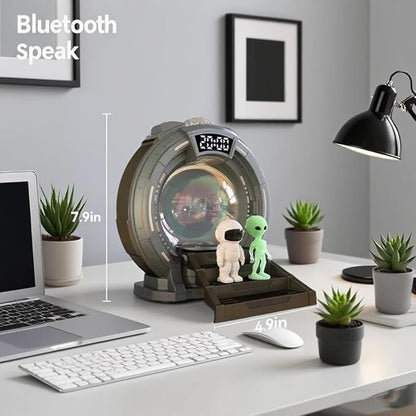 Northern Lights Projector Stargate Galaxy Night Light Plasma Globe Lamp with White Noise Sound Machine , Bluetooth Music, Time Alarm Clock, Kids Room Decor, Gift for Christmas Birthday Valentine's Day