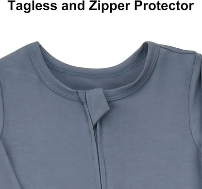 Aablexema Baby Footless Pajamas Zipper with Mitten, Rayon from Bamboo, Infant Long Sleeve Romper Pjs