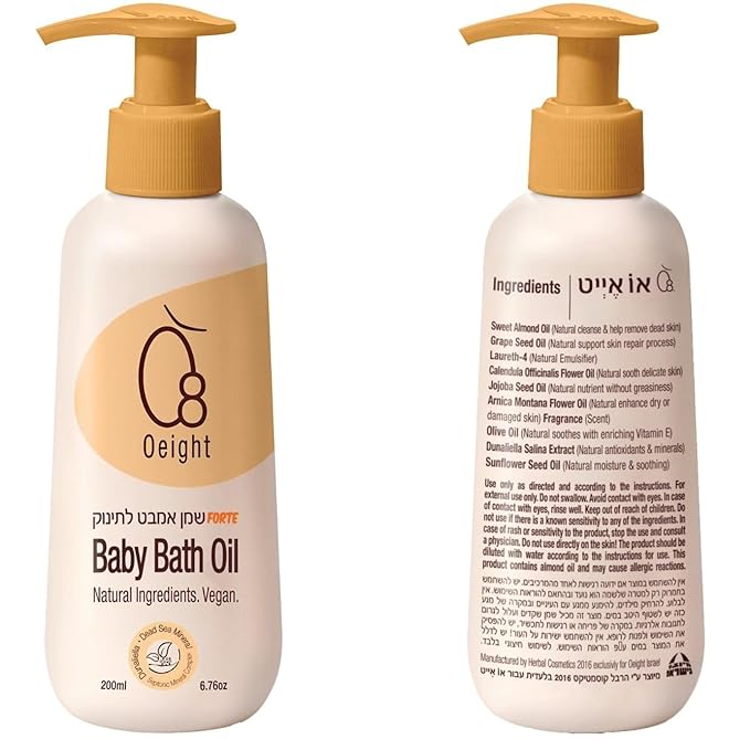 Baby Bath Oil Forte 100% Natural Active Ingredients Dead Sea Mineral