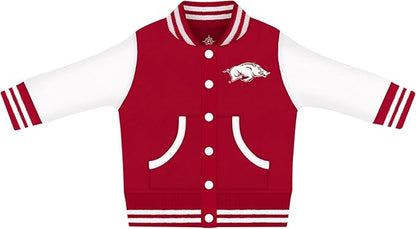 Creative Knitwear College Baby Varsity Jacket Lightweight - Team Logo, Multiple Colors, Unisex, (0 Months - 4T)