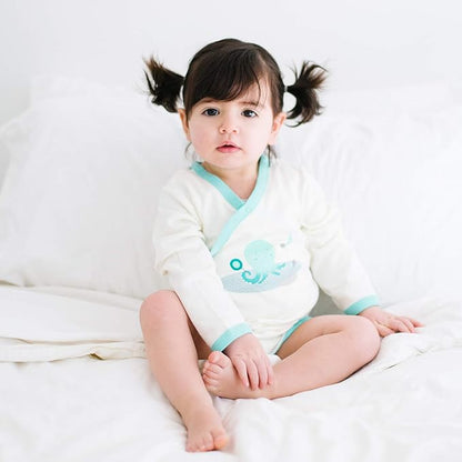 Babysoy Organic Long Sleeve Kimono Bodysuit