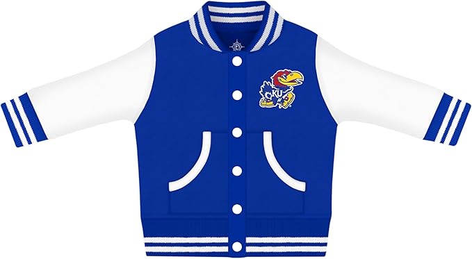 Creative Knitwear College Baby Varsity Jacket Lightweight - Team Logo, Multiple Colors, Unisex, (0 Months - 4T)